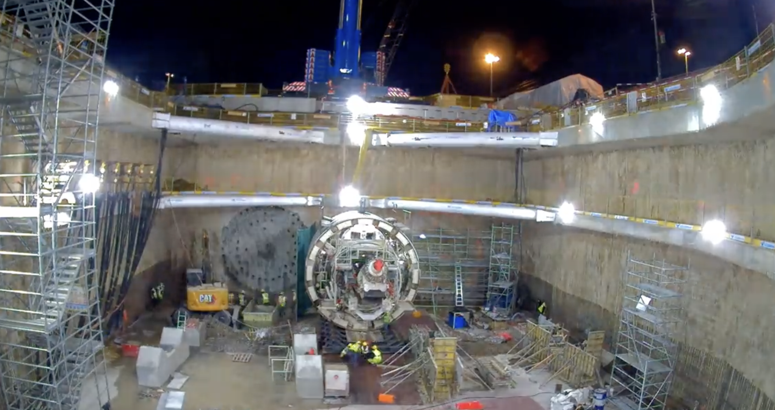 VIDEO | M6: Gülermak anunță că au fost coborâte două utilaje de forare pentru tunelurile metroului spre Otopeni